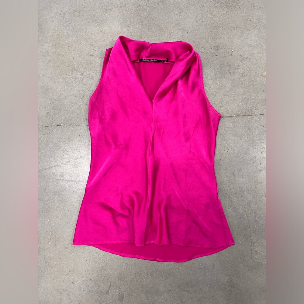 Pink satin top size S
